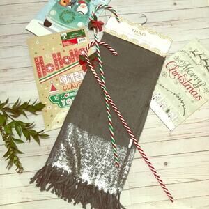 Cozy Silky Plush Gray Throw NEW